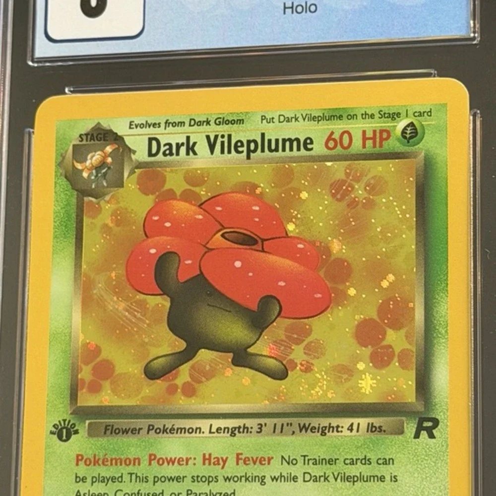 Pokémon Dark Vileplume 1st Ed. Holo 13/82 CGC 8 TCG 2000 Team Rocket WotC Vtg